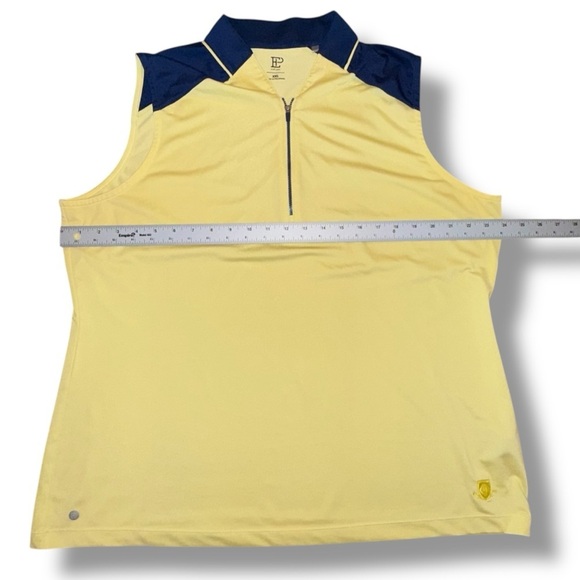 EP PRO NY Sleeveless Zip Mandarin Collar Women's Golf Polo - Cornsilk Yellow XXL - Picture 8 of 14